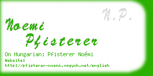 noemi pfisterer business card